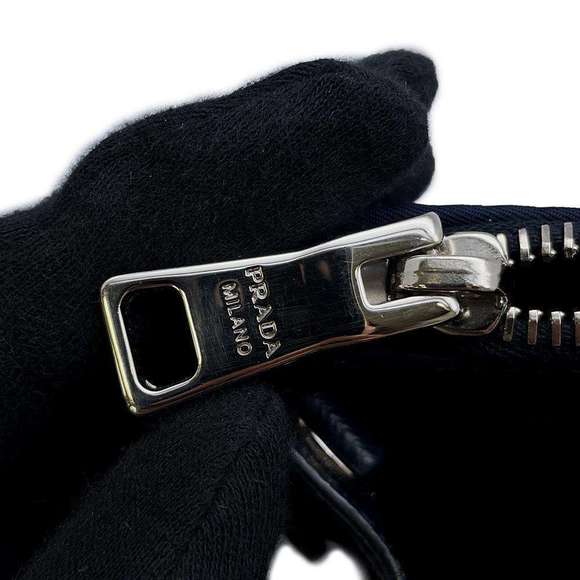 Prada Canapa City Handbag Nylon Leather Black - Picture 11 of 16